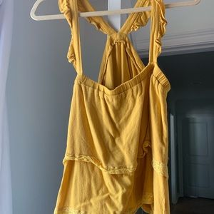 Yellow flowy top
